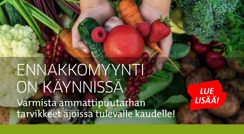 Ammattipuutarhan ennakkomyynti 2026