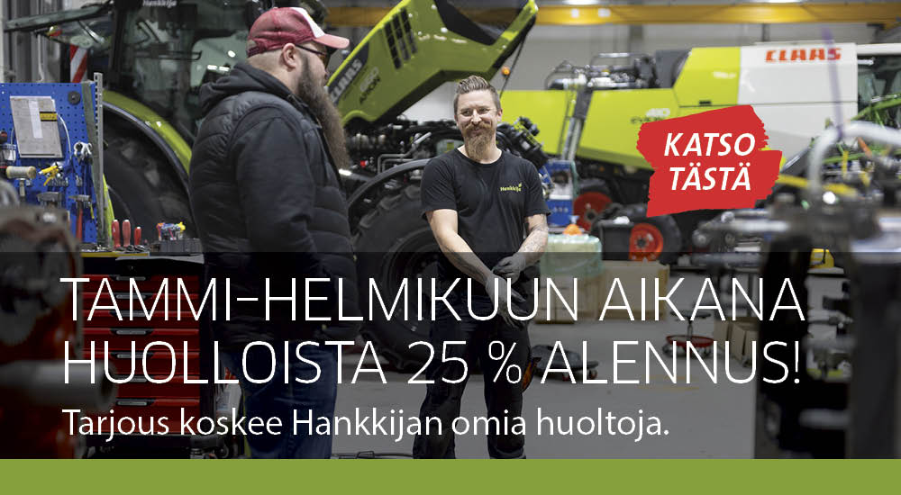 Huollot 25 prosentin alennuksella tammi-helmikuussa