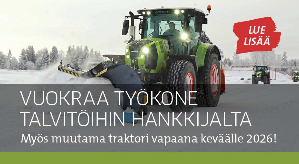 Vuokraa kone talvitöihin