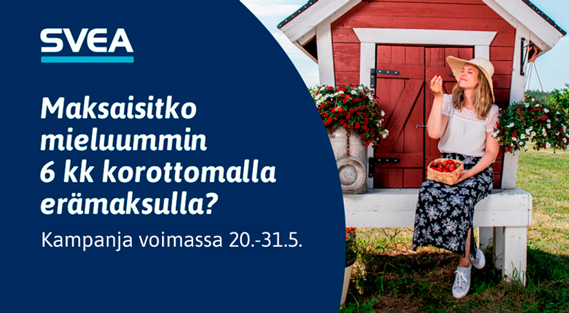 Svean maksuaikakampanja, kuvituskuva. Voimassa 20.5.-31.5.2026.