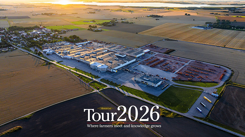 Väderstad-matka 2026. Ilmakuva tehtaasta.