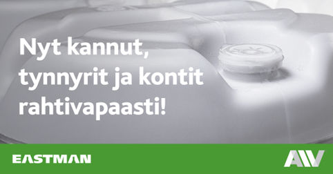 Eastmanin kannut, tynnyrit ja kontit rahtivapaasti