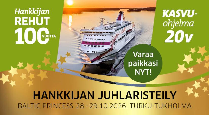 Hankkija Juhlaristeily, varaa paikkasi nyt!