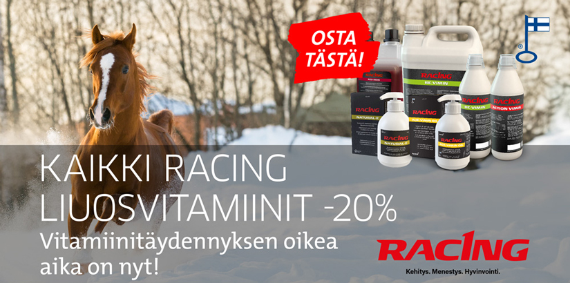 Racing liuosvitamiinit hevosille tarjoukset