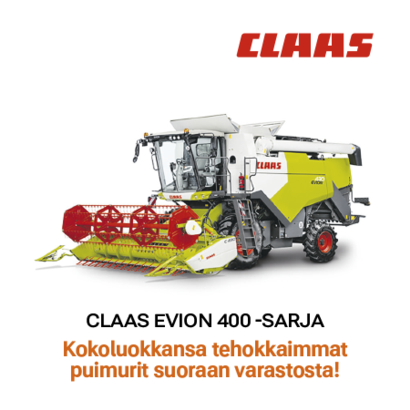 Claas Evion 400 -leikkuupuimurien mallisarjasto