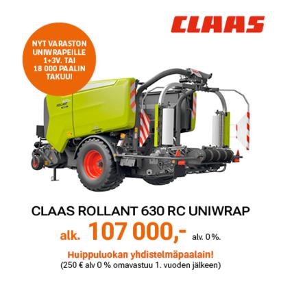 Claas Rollant 630 RC Uniwrap yhdistelmäpaalain