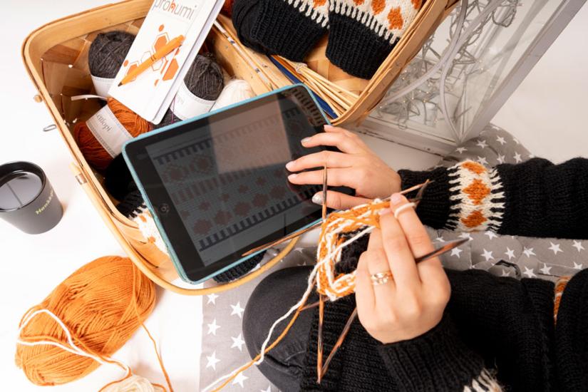 ProHumi-neuleen ohjeet tabletilla