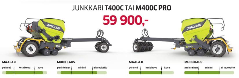Junkkari T400C tai M400C Pro 59 900 euroa
