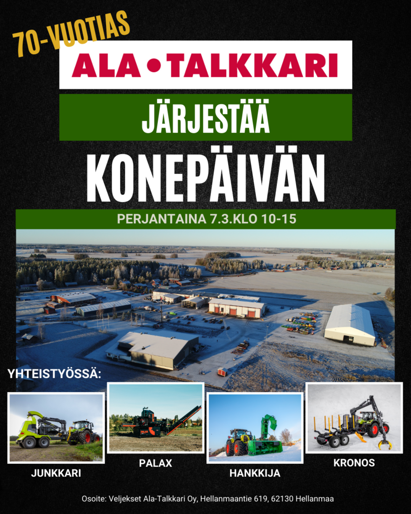 Ala-Talkkari järjestää konepäivän 7.3.klo 10-15