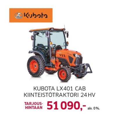 Kubota LX401 Cab kiinteistötraktori 24 hv
