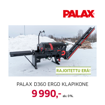 Palax D360 Ergo Klapikone traktoriin tai sähkömoottorilla