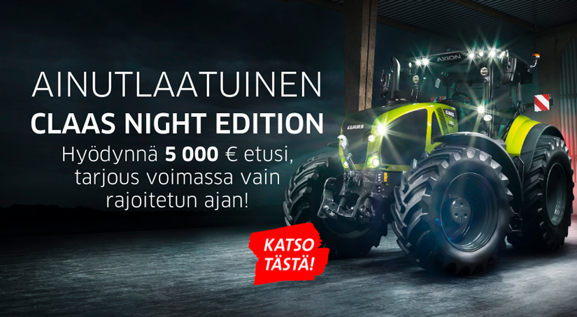 ainutlaatuinen claas night edition