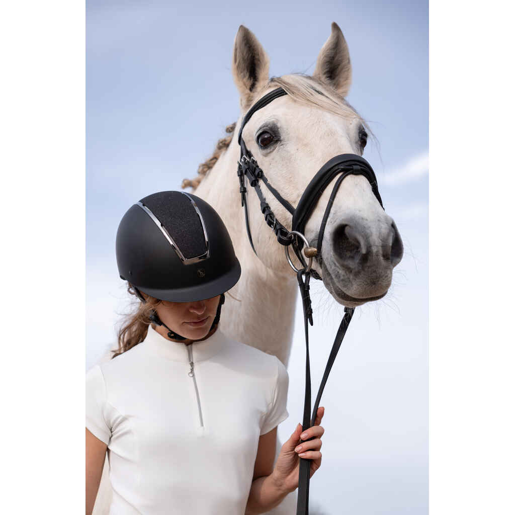 Ratsastuskypärä Horze Monarch II 55-57 musta/harmaa