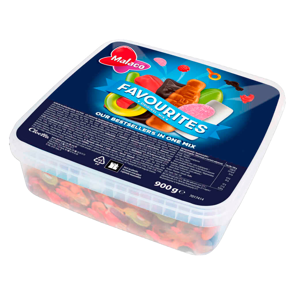 Malaco Favourites Original Mix 900 g laatikko