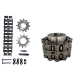 Jousipurkaimen Ketjukytkin Kiinteät Rattaat 41329