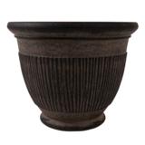 Vintage musta jalallinen muoviruukku