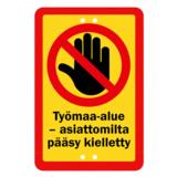 Sekure kyltti 20x30 Työmaa-alue