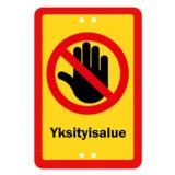 Sekure kyltti 20x30 Yksityisalue