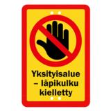 Sekure kyltti 20x30 Yksityisalue 2