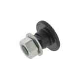 Teränlapun Pultti ja Mutteri, M10 x 28 mm, Ø16 mm