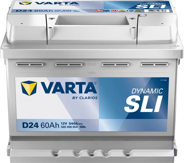 Akku 12V 60Ah 540A Dynamic SLI D24 Varta