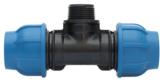 T-liitin PE-putkelle puristus/ulkokierre