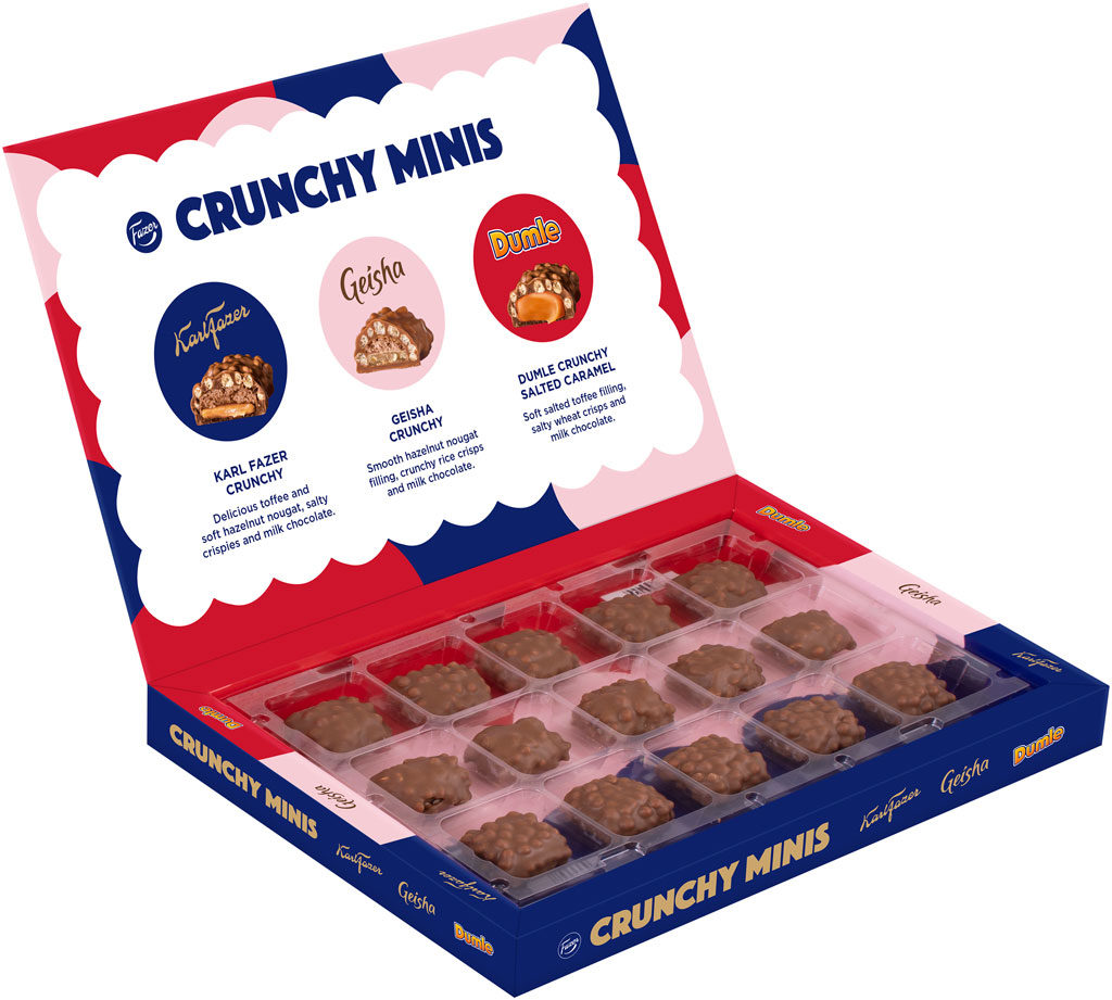 Fazer Crunchy Minis suklaakonvehteja 148 g