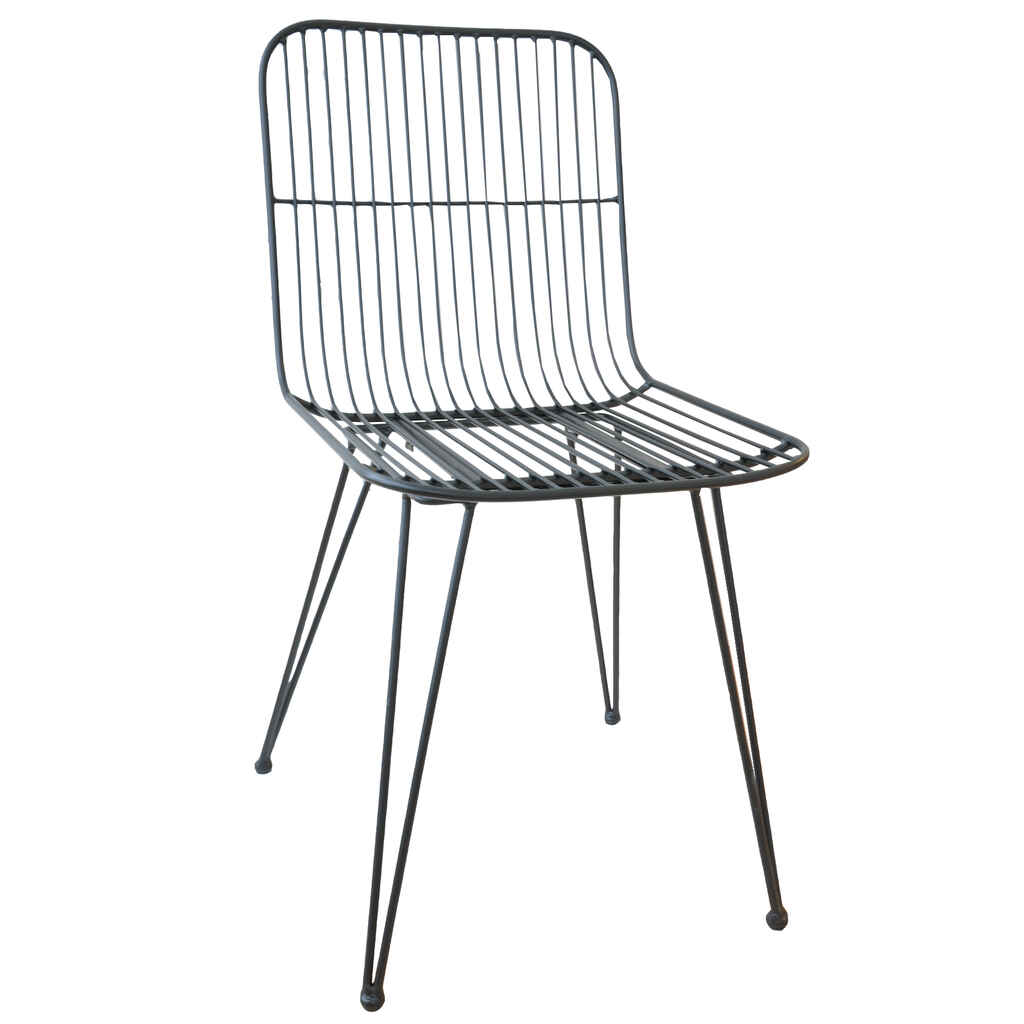 Musta metallinen tuoli