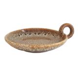 Kynttiläalusta keraaminen ruskea