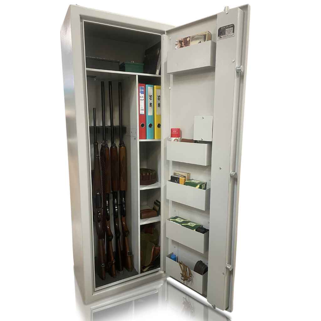 Asekaappi Suomi R16 tilanjakajalla valkoinen