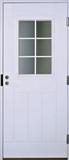 Ulko-ovi valkoinen, lasi 9x21, oikea