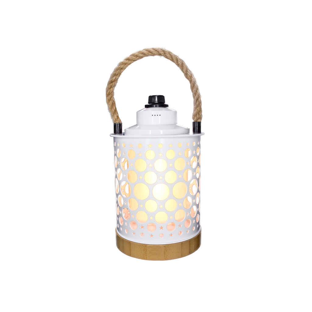 Lyhty ladattava Stella valkoinen