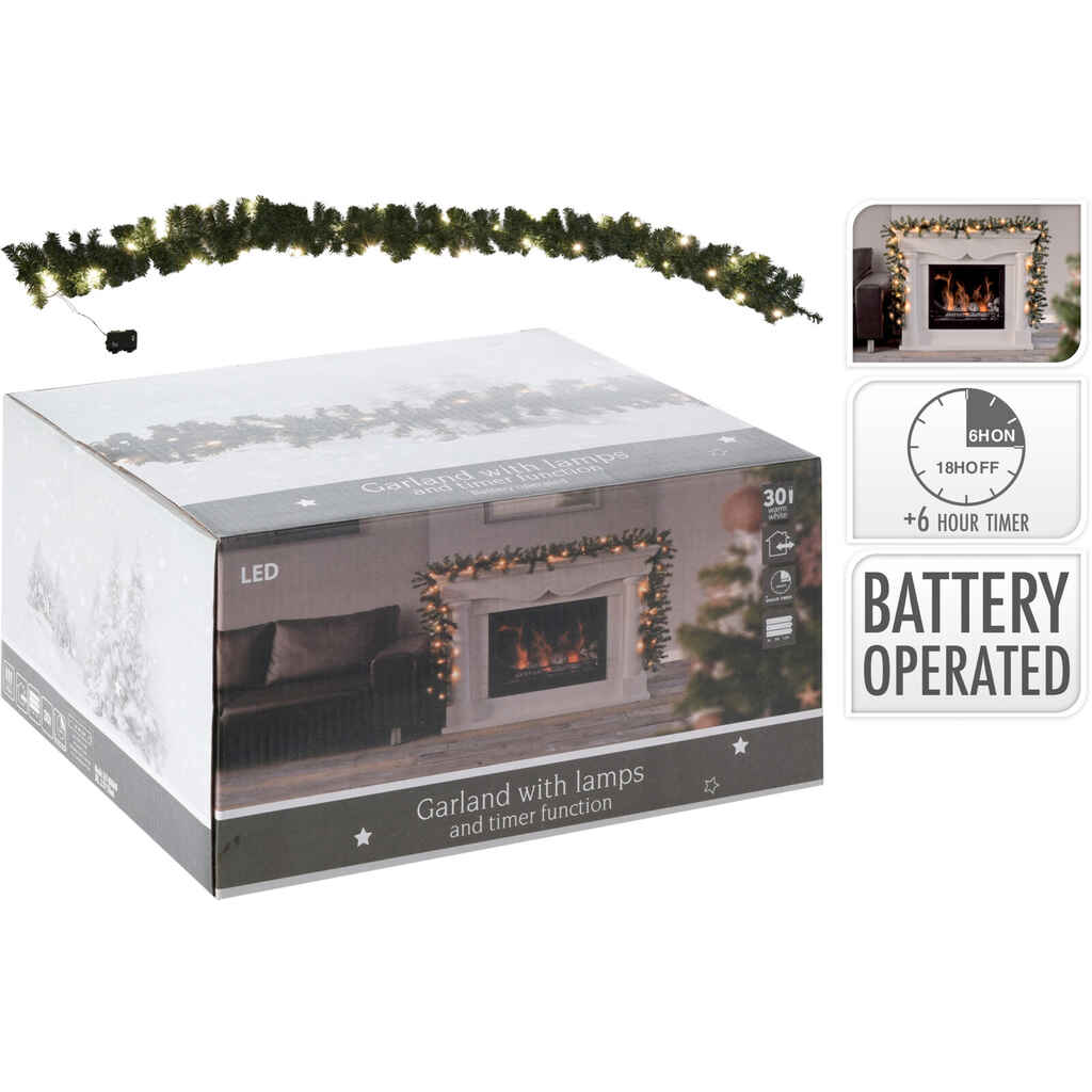 Havuköynnös 2,7 m 30 led ajastin