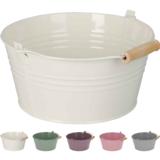 Metalliruukku kiiltävä puukahva 21x10 cm