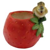 Mansikkaruukku ja lintu