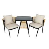 Kalustesetti bistro, beige-musta