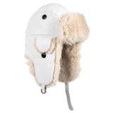 Karvahattu nahkainen valkoinen