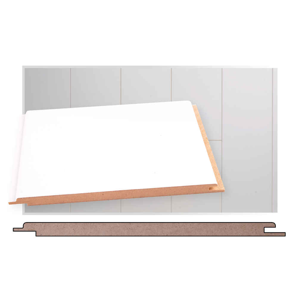 STP-0 MDF 10x195x2070 Mel valkoinen