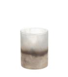 Lyhty 12 cm valkohopea