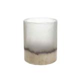 Lyhty 18 cm valkohopea