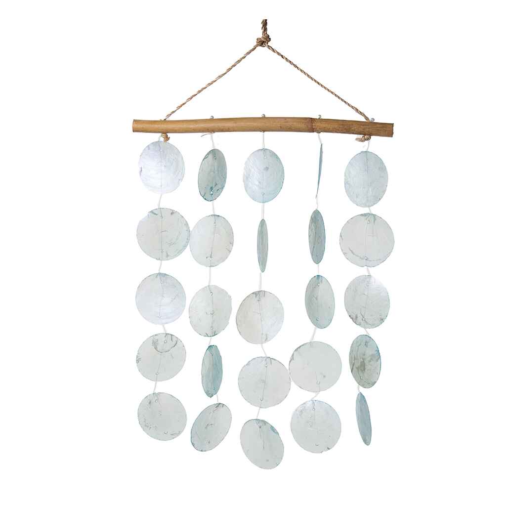 Tuulikello simpukankuori sininen