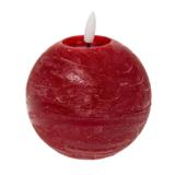 Pallokynttilä LED 10x12 cm punainen