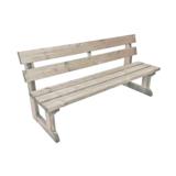 Jämäkkä penkki, vaaleanharmaa