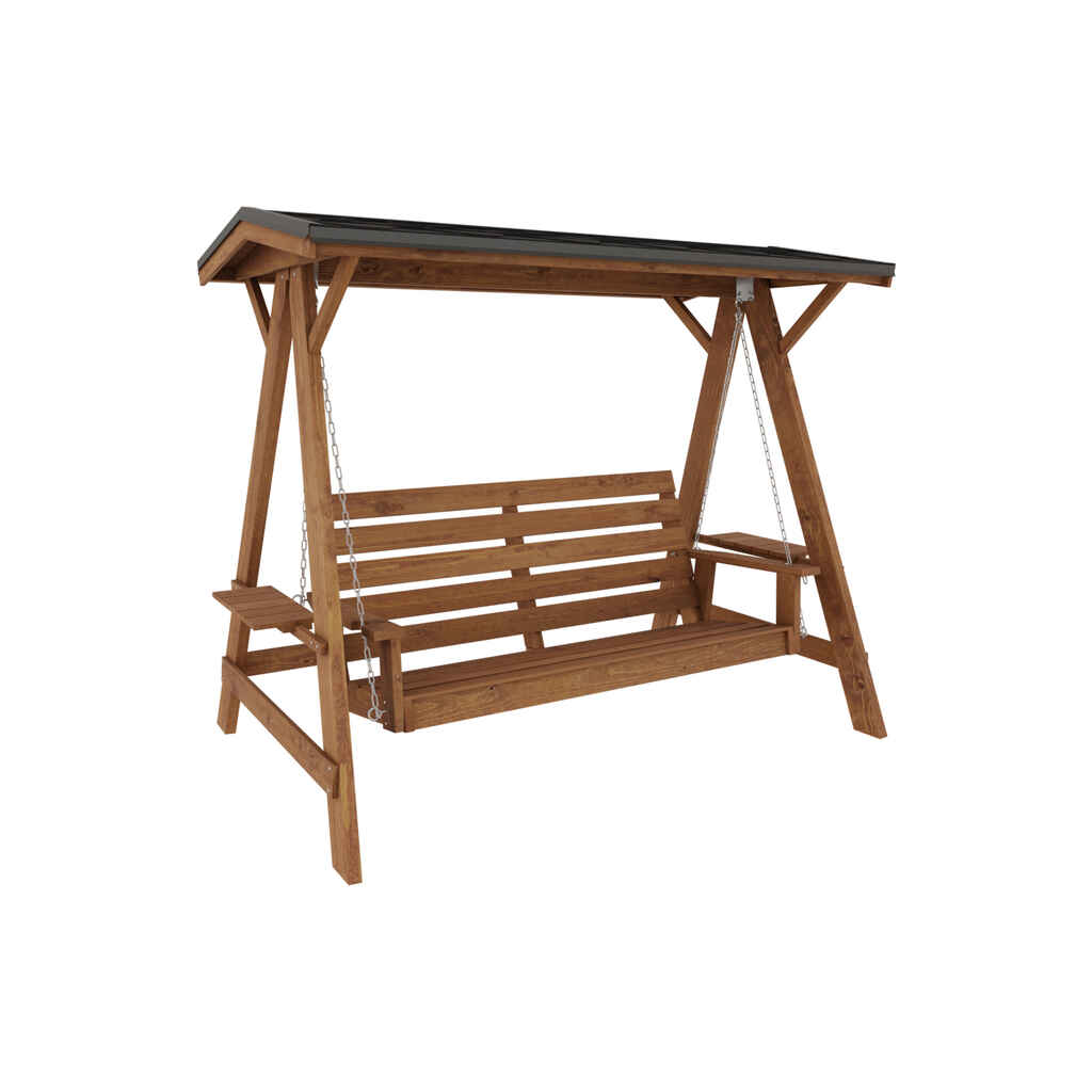 Pihakeinu 3-istuttava ruskea