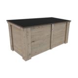 Piha-arkku kaltevalla kannella vaaleanharmaa