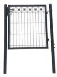 Puutarhaportti, musta 100/110 cm