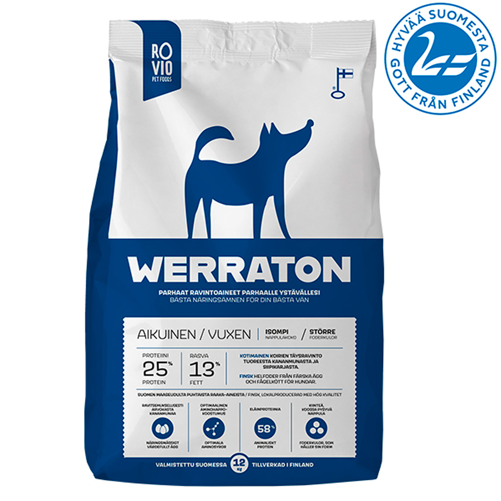 Rovio Werraton Aikuinen koiranruoka 12 kg