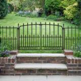 Puutarhaportti metallia 116,4x74 cm