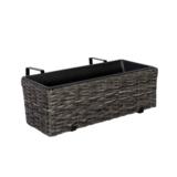 Polyrottinkiruukku 9 harmaa