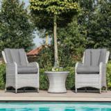 Puutarhatuoli ASCOT 2 kpl, harmaa. Pakkaus sis. 2 tuolia